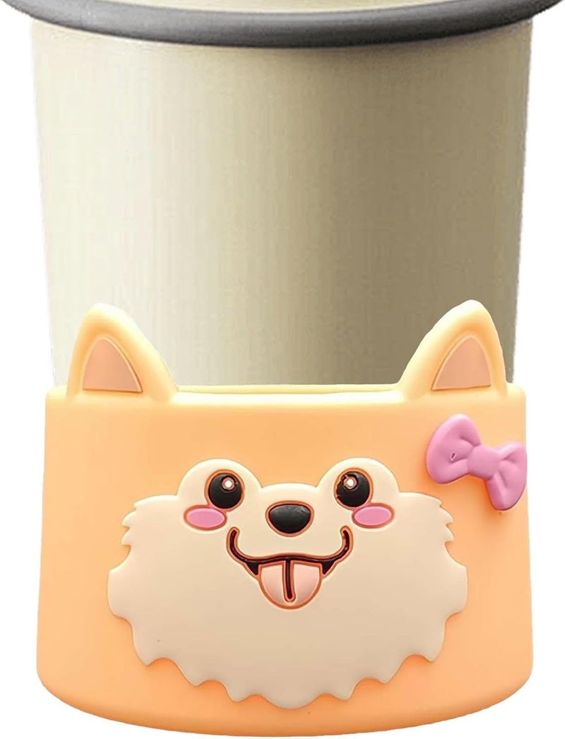Silicone Coffee Cup Sleeve | Cute Animal Design | Bottle Protector for Tea, Hot Drinks, Cold Drinks, Travel, Home & Christmas - Image 1