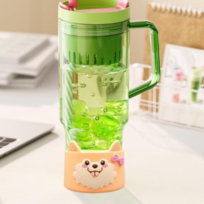 Silicone Coffee Cup Sleeve | Cute Animal Design | Bottle Protector for Tea, Hot Drinks, Cold Drinks, Travel, Home & Christmas - Image 5