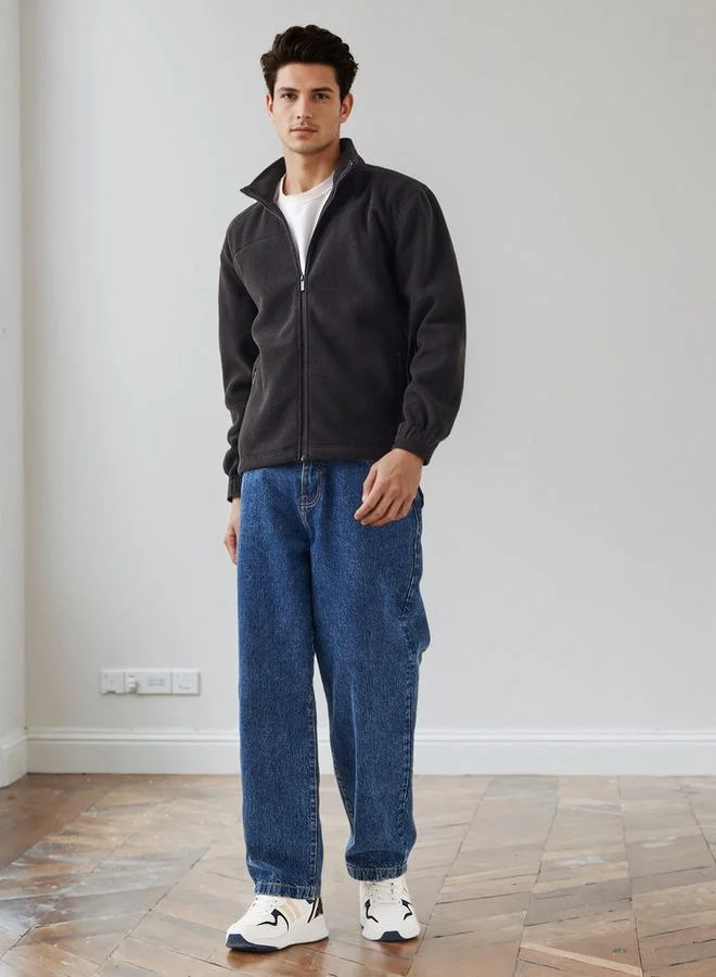 Splash FAV Men's Regular Fit Fleece Zip Closure Jacket