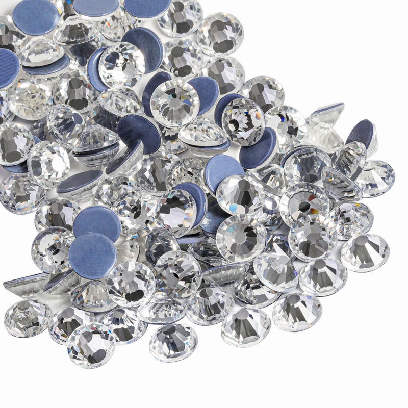 Beadsland Hotfix Rhinestones, 1440pcs Flatback Crystal Rhinestones for Crafts Clothes DIY Decoration, Crystal, SS20, 4.6-4.8mm - Image 1