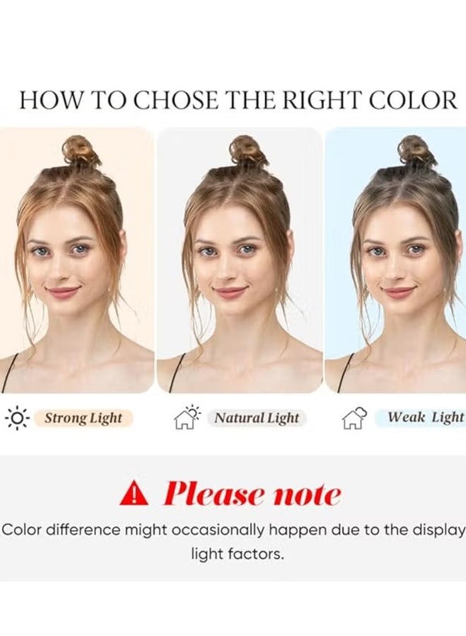 Happy D Large Messy Bun Hair Piece Wavy Curly Scrunchies Synthetic Chignon Ponytail Hair Extensions Thick Updo Hairpieces for Women (Wavy, Curly, Dark Brown) - Image 5