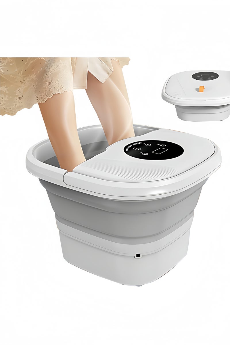 Foot Spa Bath With Heating Function Collapsible Foot Soaking Bath Multifunctional Pedicure Feet Bathtub Basin With Temperature Control Massage Roller Remote Control For Home Relieving Feet Fatigue