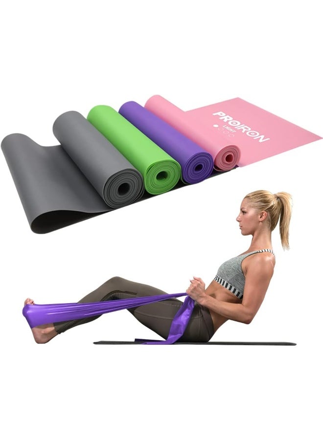 PROIRON 2 in 1 Resistance Bands Set - Includes Resistance Loop Bands, Physical Therapy Bands for Home Fitness, Stretching, Strength Training, Physical Therapy, Elastic Workout Bands for Whole Body - Image 1