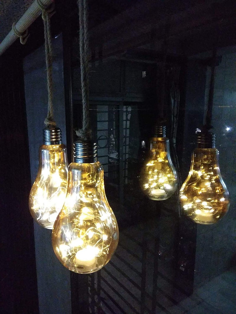 Prisma Collections Prisma Collections Bulb Bottles with Thread Light for Home BedroomIndoor Outdoor Set of 2  - Image 3