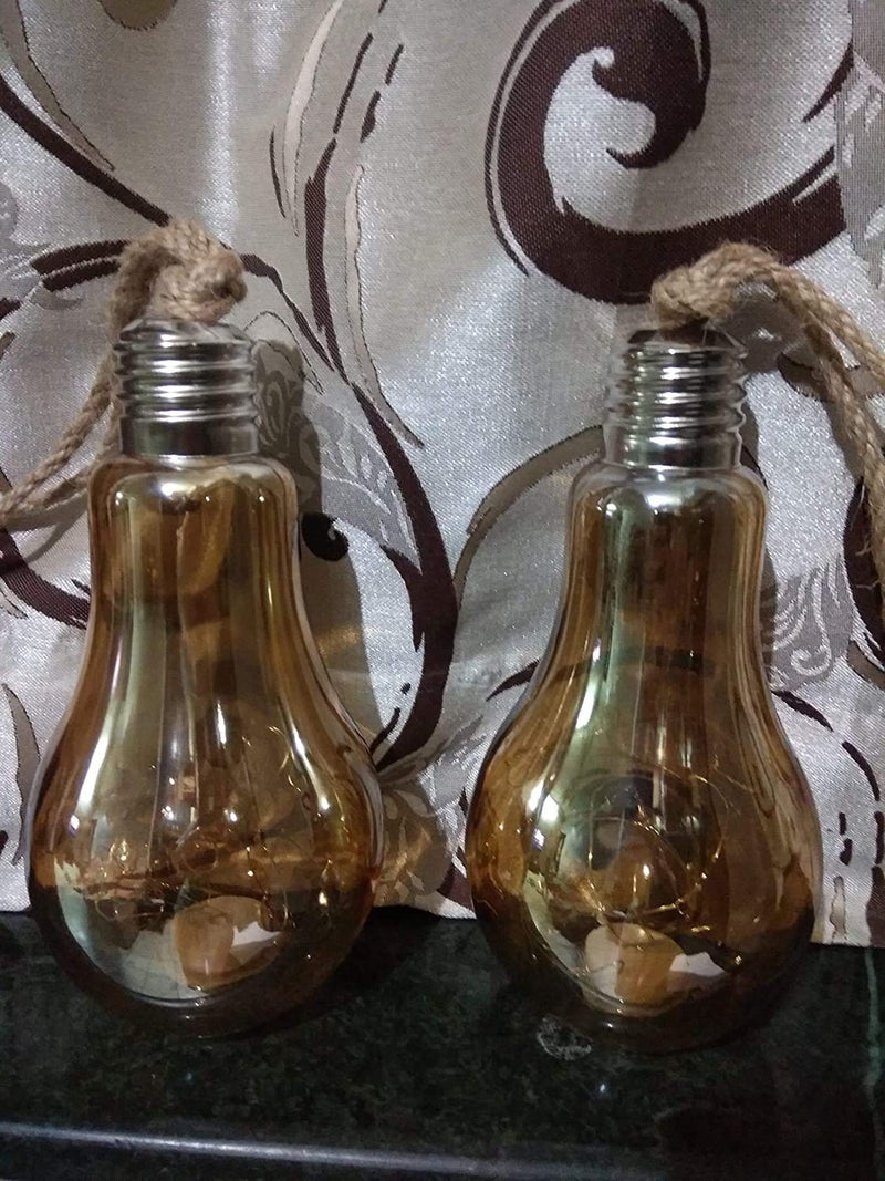 Prisma Collections Prisma Collections Bulb Bottles with Thread Light for Home BedroomIndoor Outdoor Set of 2  - Image 4