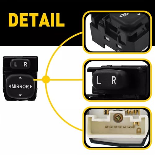 Fabelhpart 901-729 Power Mirror control Switch Compatible with Lexus IS250 IS350 RX330 RX350 RX400h Compatible with Toyota 4Runner Avalon Camry Highlander Sequoia Sienna tC xB xD Replaces# 84872-02050 - Image 5