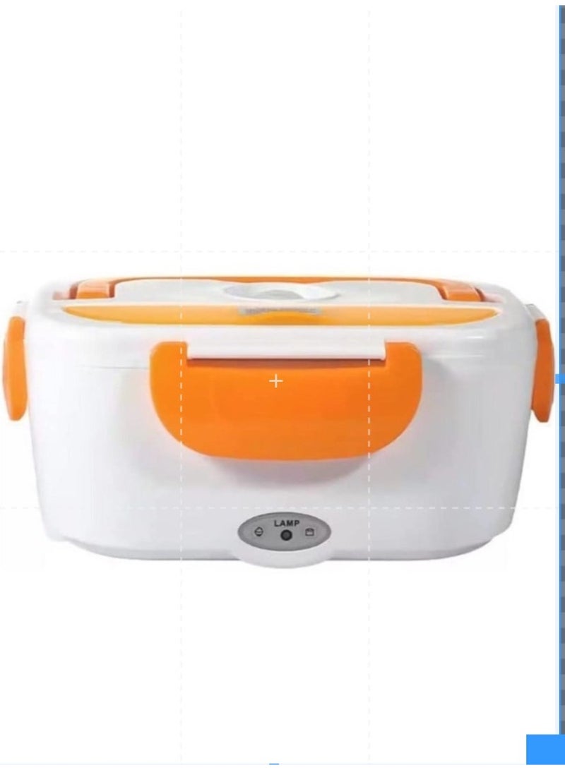 ELTRAZONE Electric Lunch Box Food Heater,12V&110V&220V 2-in-1 Portable Food Warmer Lunch Box for Car and Home, 304 Stainless Steel Containers Spoon