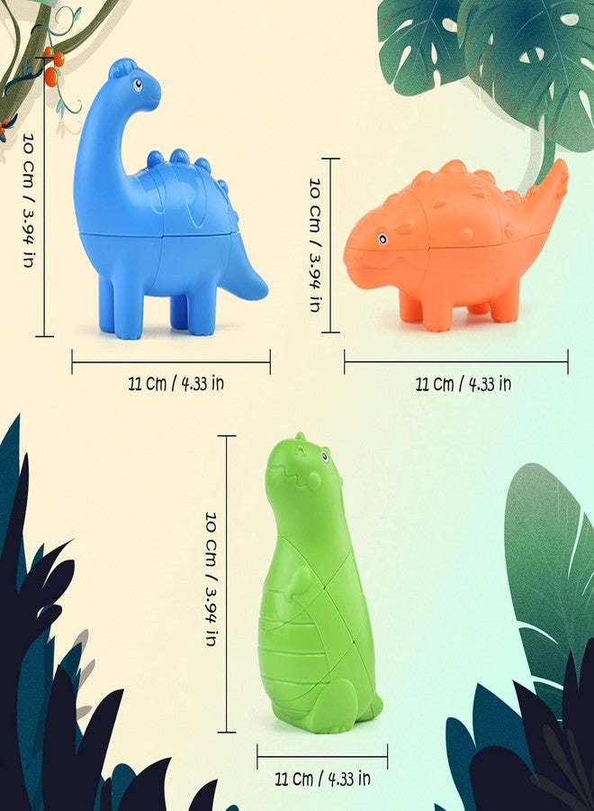 Kiditos 3D Dinosaur Magic Cube Puzzle (Set of 3 Dino) Dinosaur Magic Cube Puzzle Set, Challenging and Educational Toy for Kids - Image 3