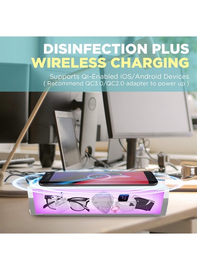 Cahot - Portable Wireless Charger UV Light Sanitizer Box with Aroma Diffuser, UV Sanitizer for Smart Phone, Glasses, Keys, Beauty Tools - Image 1