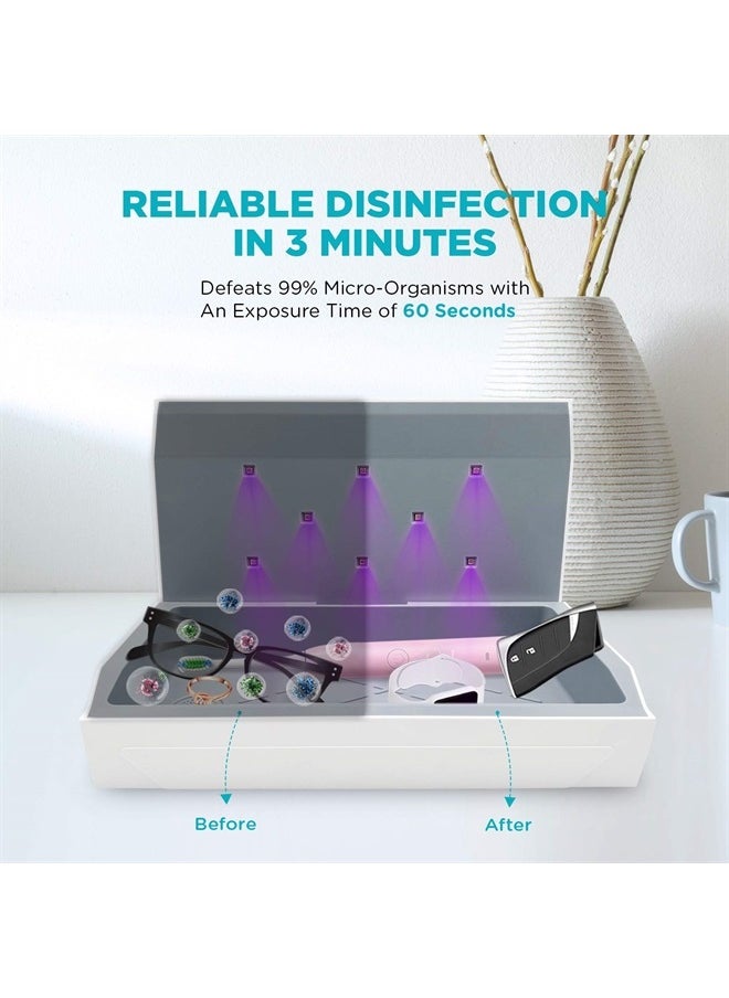 Cahot - Portable Wireless Charger UV Light Sanitizer Box with Aroma Diffuser, UV Sanitizer for Smart Phone, Glasses, Keys, Beauty Tools - Image 1