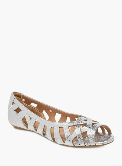 سيليست Womens Cutout Detail Slip-On Ballerina Shoes