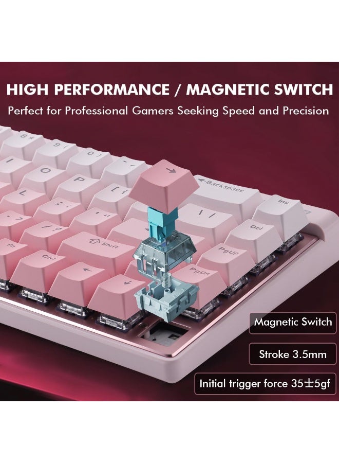 MCHOSE ACE68 Air Magnetic Switch Gaming Keyboard, Hall Effect Magnetic Switch, 65% Rapid Trigger Mode Adjustable Actuation, 8K Hz Polling Rate, RGB Backlit Wired Keyboard for Laptop for PC/Mac - Image 4