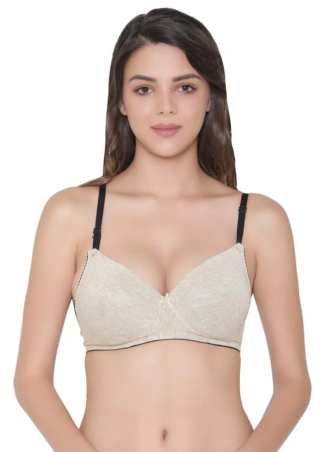 Clovia Cotton Rich Push-Up Non-Wired Multiway T-shirt Bra