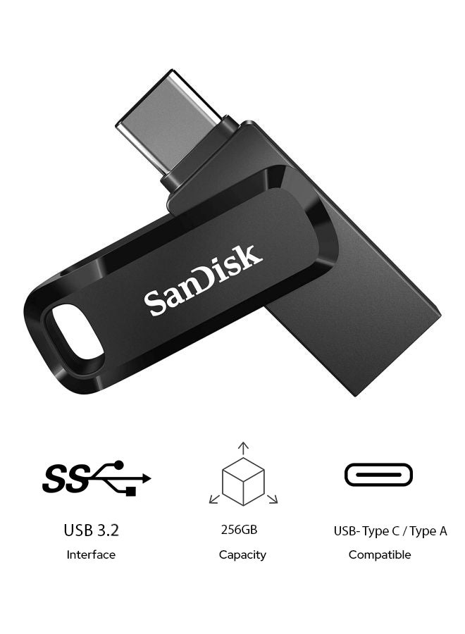 sandisk 256 GB Ultra Dual Flash Drive Go USB Type-C,Read Speed 400 MBps,Write Speed 90 MBps, MicroSD, UHS-I, SDDDC3-256G-G46 256 GB