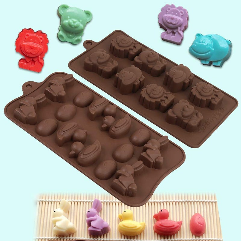Cozihom Diverse Animal Silicone Chocolate Making Molds  Food Grade Silicone For Chocolate  Candy  Ice Cube  Dog Treats. 4 Pcs - Image 5