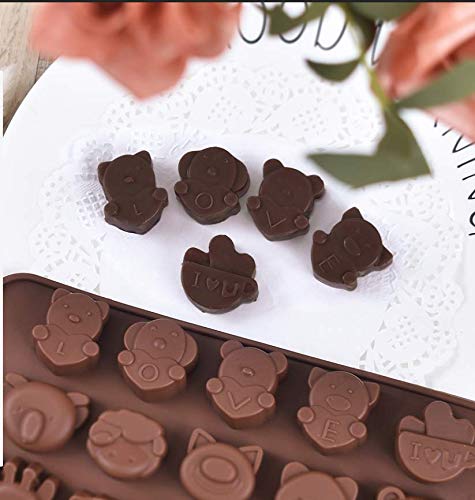 Cozihom Diverse Animal Silicone Chocolate Making Molds  Food Grade Silicone For Chocolate  Candy  Ice Cube  Dog Treats. 4 Pcs - Image 3