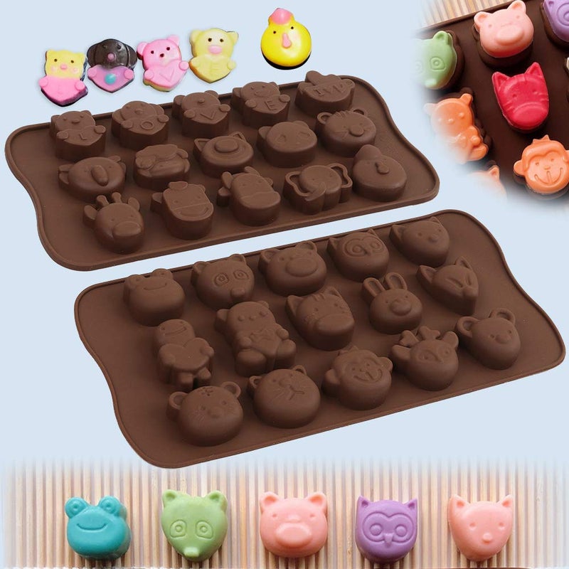 Cozihom Diverse Animal Silicone Chocolate Making Molds  Food Grade Silicone For Chocolate  Candy  Ice Cube  Dog Treats. 4 Pcs - Image 4