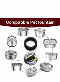 SYOSI Sponge Filter for Cat Fountain Replacement Pet Water Foam Doggie Dispenser Accessories Dog Rabbit Drinking 8 Pieces  - Image 5