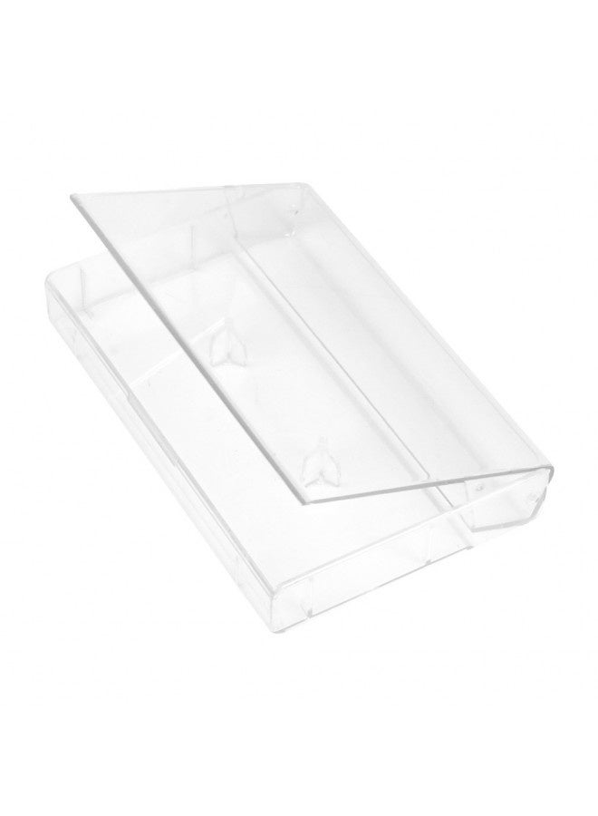 Evelots إيفيلوتس 25 عبوة من صناديق أشرطة الكاسيت - تخزين بلاستيكي شفاف - صوتي - بدون خدوش/أوساخ - Image 2