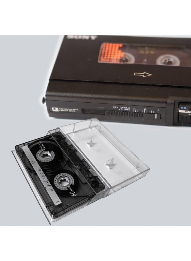 Evelots إيفيلوتس 25 عبوة من صناديق أشرطة الكاسيت - تخزين بلاستيكي شفاف - صوتي - بدون خدوش/أوساخ - Image 3