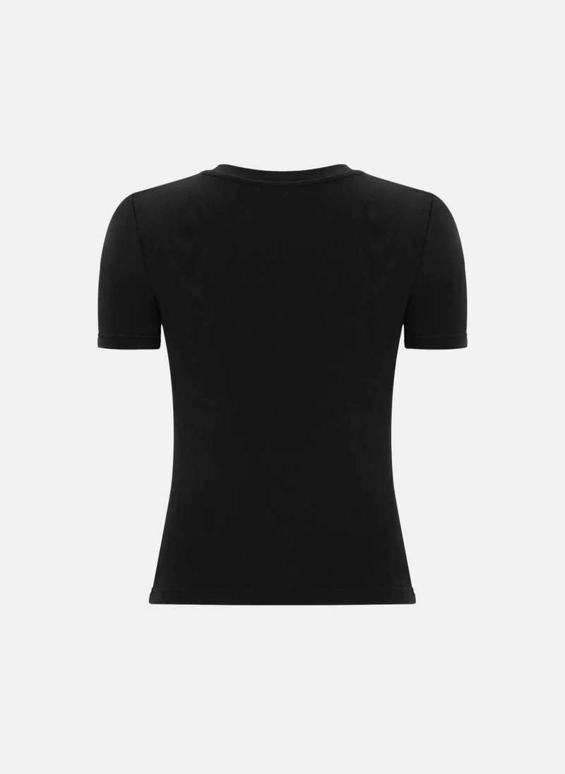 Lichi Cropped fitted jersey T-shirt