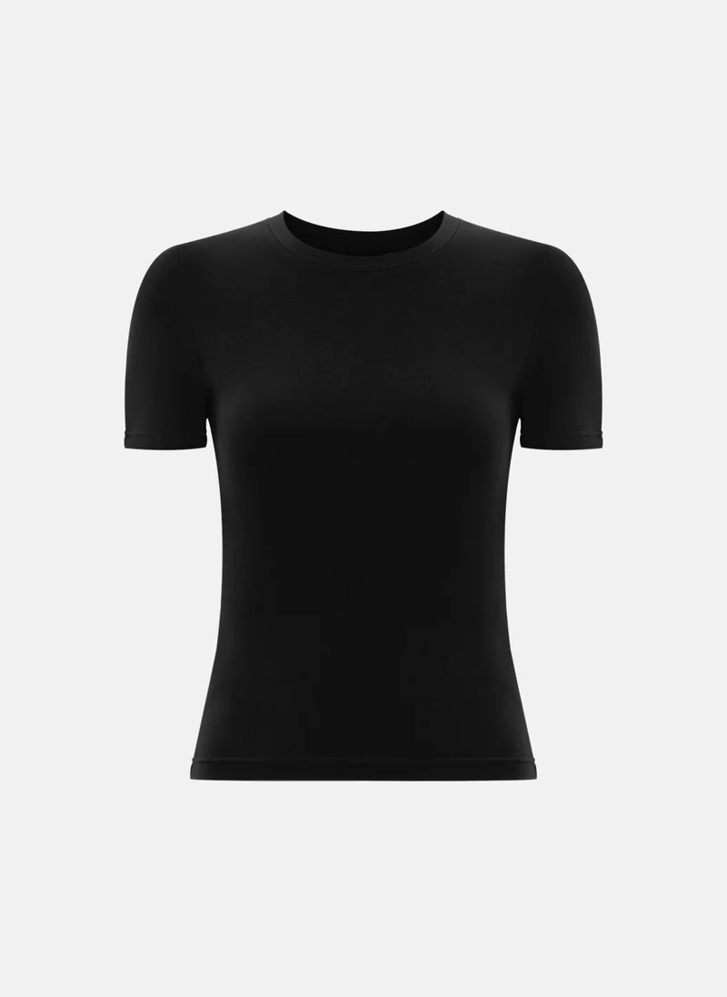 Lichi Cropped fitted jersey T-shirt