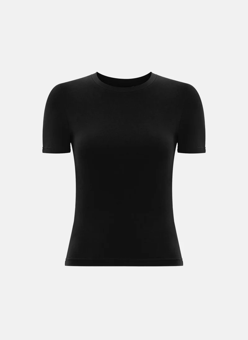 Lichi Cropped fitted jersey T-shirt