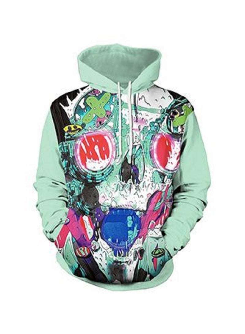 Loquat Digital Printed Pullover Long Sleeved Hoodie  - Image 1