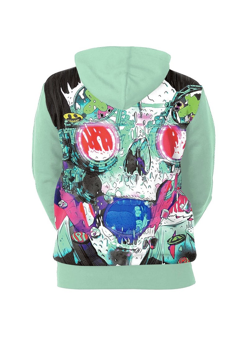 Loquat Digital Printed Pullover Long Sleeved Hoodie  - Image 2