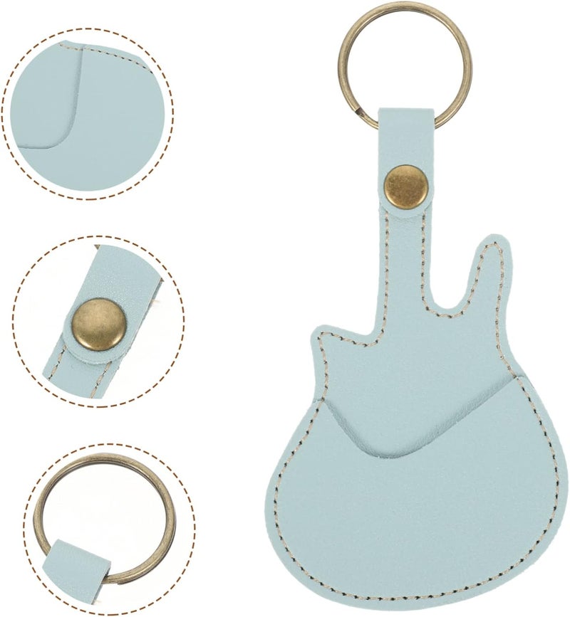 UPKOCH Guitar Pick Holder with Keychain Guitar Plectrum Storage Case for Musicians Compact Design for Easy Carrying - Image 2