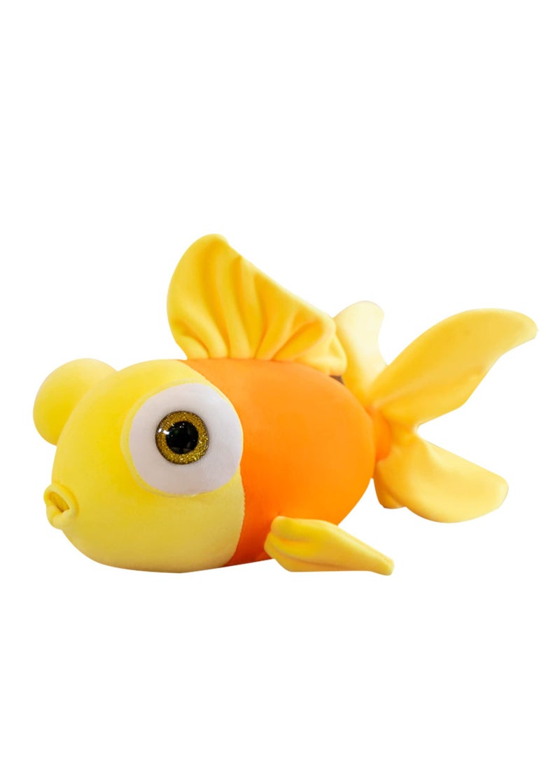 SOLARAE Goldfish Stuffed Toy, Animal Soft and Fluffy, Cute Fish Plush Pillow Toy Gift for Kids, for Home, Party, Holiday Decoration, Vacuum Packaging, Perfect Gift for Girlfriend, Family and Friends, Yellow - Image 1