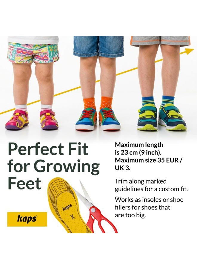 Kaps Arieto Cut to Fit Quality Shoe Insoles for Kids, Breathable Prevent Blisters Calluses and Smell Fresh - Image 5
