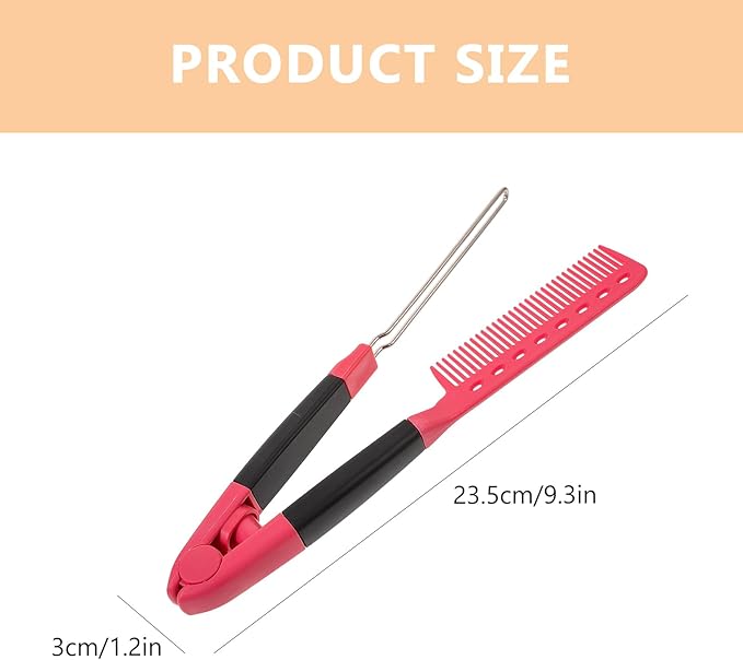 minkissy Styling Comb Styling Hair Clips Home Tools Hair Styling Tools Hair Straightener Brush Hair Straightening Flat Iron shaped Hair Comb Home Hairbrush Hairdressing Tool
