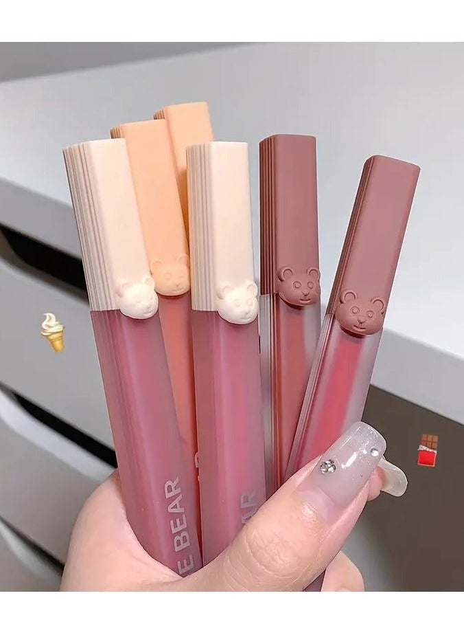 Gege bear Air Lip Velvet Matte Lip Glaze - Long-Lasting, Non-Stick, Non-Fading, Brightening Makeup Liquid Lipstick for All Skin Types - Perfect Valentines Day Gift for Her #5 - Image 4