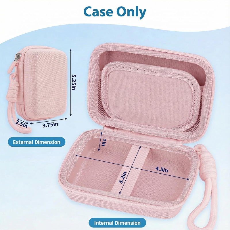 Roseliya Digital Camera Case Compatible with CAMKORY Digital Point and Shoot/for KODAK PIXPRO FZ45/55 16MP Vlogging/for VAHOIALD FHD 1080P/for IWEUKJLO/for Nsoela, Holder for SD Card More (Pink) - Image 4