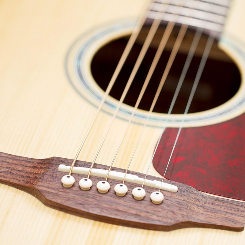 Blisstime 6 String Acoustic Guitar Bone Bridge Saddle and Nut Made of Real Bone for Acoustic Folk Guitar - Image 4