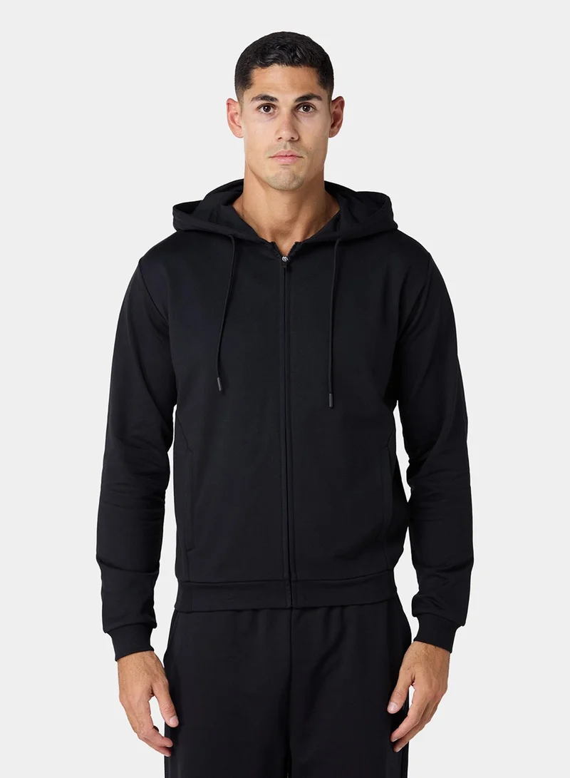 Squatwolf Black Regular Fit Sweat Hoodie for Men | Best Price UAE