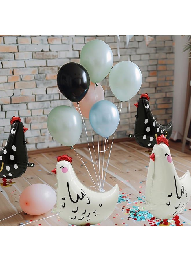 Hokilands 4D Chicken Balloon Walking Farm Animals Balloon Cute Air Walker Chick Balloon, 4 Pack White Walk Chicken Foil Balloons Fun Pet Animal Balloon For Easter Birthday Baby Shower Wedding BBQ Decorations - Image 4