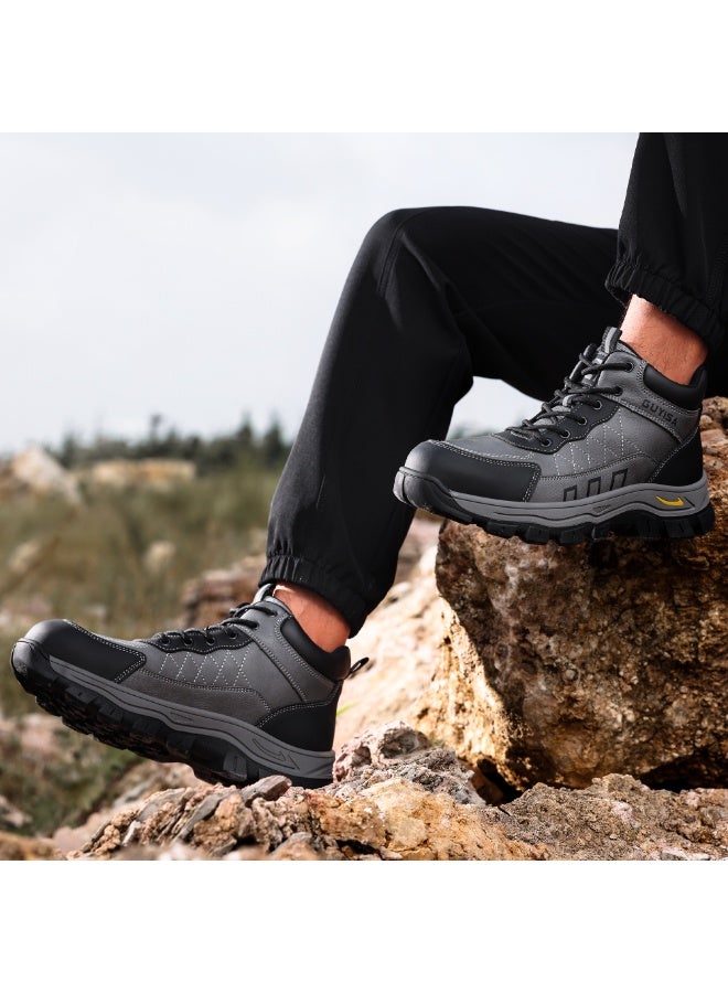 Men's steel-toe safety shoes, lightweight and comfortable, puncture-proof and slip-resistant, wear-resistant and durable, comfortable for long periods of standing, lightweight and breathable, work shoes that can also be worn as fashionable athletic shoes. - Image 5