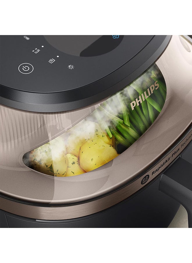 Philips Airfryer 5000 Series 7.2L with Steam and Rail, Black/Gold - NA547/07 7.2 L 2000 W NA547/07 Black, Gold - Image 3