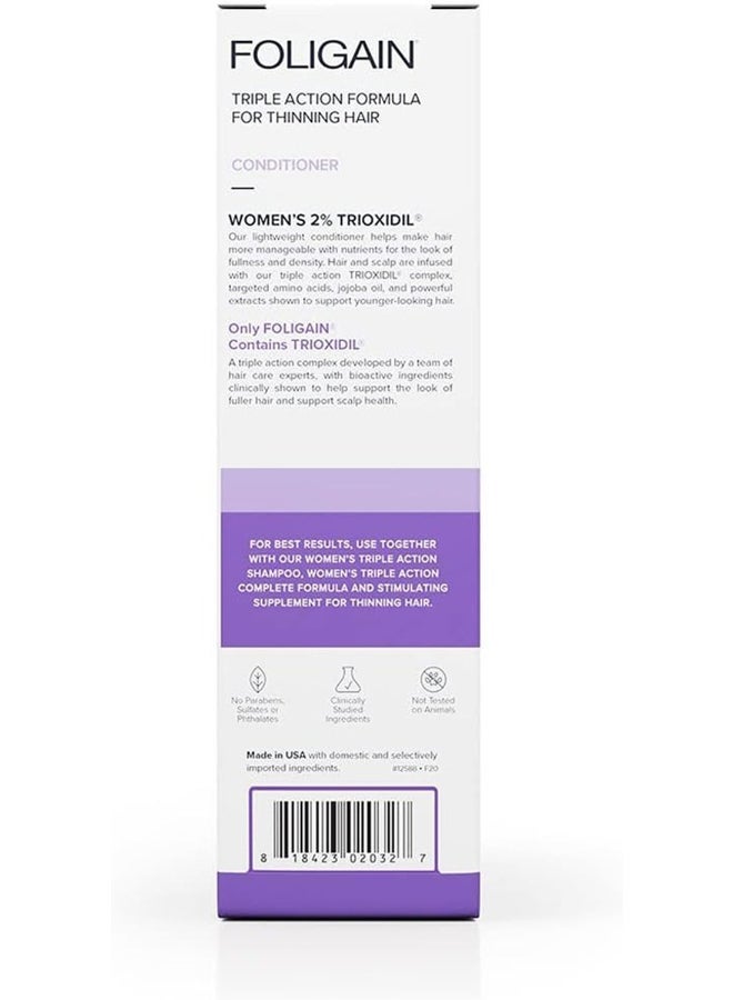 Foligain Womenâ€™S 2% Trioxodil Triple Action Conditioner For Thinning Hair 236ml - Image 2