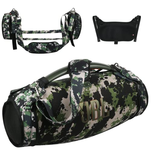 TXEsign Travel Carrying Strap for JBL Boombox 3/Boombox 3 Wi-Fi Waterproof Portable Speaker, Shoulder Strap with Two Side Covers Travel Carrying Pouch for JBL Boombox 3 (Camo) - Image 1