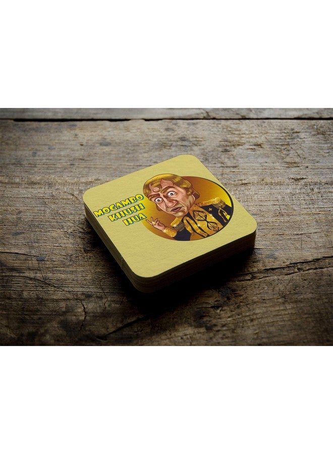 YEY Tea Coaster Set Bollywood Funny Villains Printed, Mdf Wood Material Coasters For Home And Kitchen, Office Table, Dining Table, Home Decor (3.5X3.5 Inches, Set Of 4) - Image 2