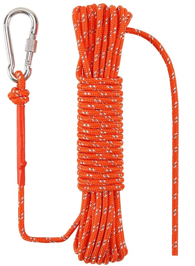 NorthPada 1/4 in (6mm) x 32 Ft (10Meter) Marine Floating Rope for Boating, Fishing, Rafting, Camping, Hiking, Hunting, Anchor, Mooring, Dock Lines, Kayak, Canoe, Rescuing Reflective Orange - Image 1
