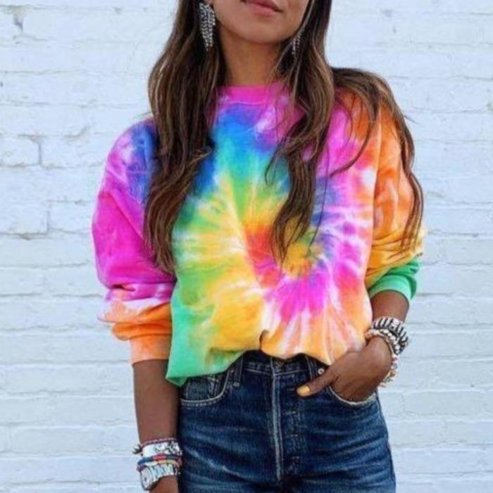 2020 spring and summer new European and American cross-border home wear casual long sleeve summer Amazon loose long sleeve home long sleeve Picture color 