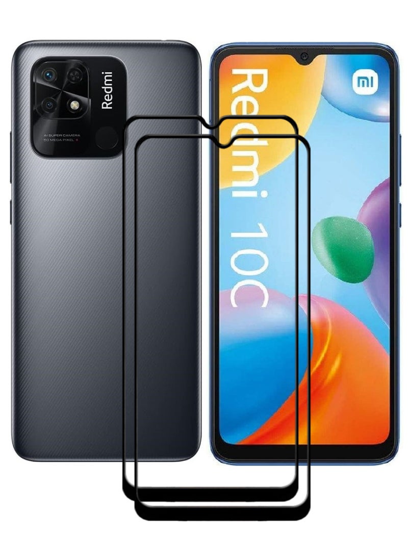 ACLIX 2 Pieces Antistatic ESD Dustproof Premium Quality High Definition Tempered Glass Screen Protector Designed For Xiaomi Redmi 10C - Image 1
