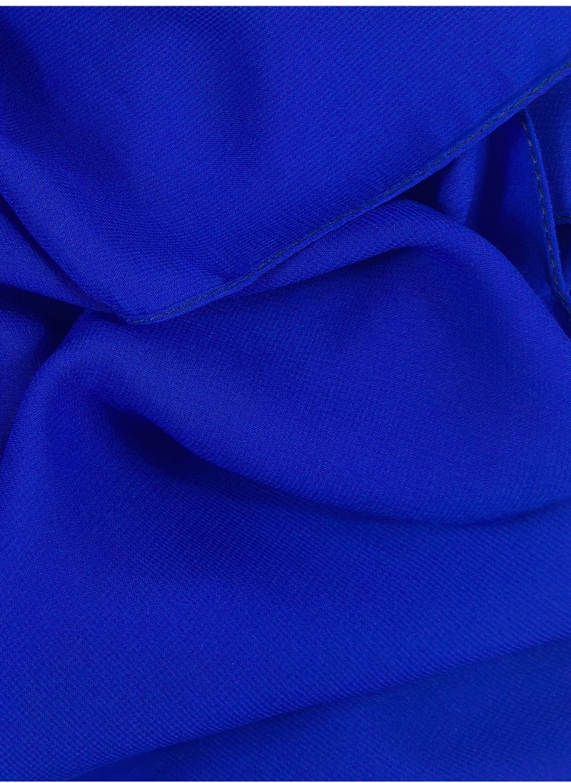 Perfectory PERFECTORY Women Lightweight Solid Chiffon Hijab Shawl Soft Premium Abaya Shawl Wrap Scarves, Long Bridal Hijab Scarf- Royal Blue  - Image 3