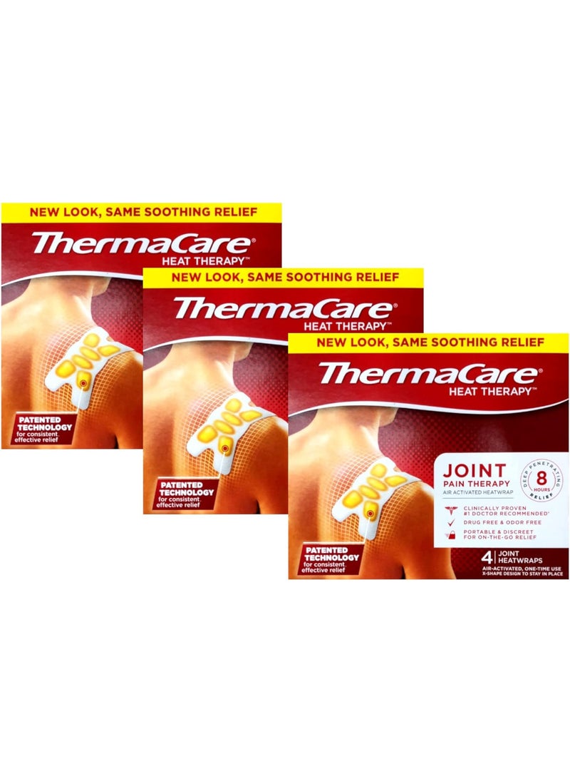 ThermaCare - ThermaCare Advanced Multi-Purpose Joint Pain Therapy (4 Count, Pack of 3) Heatwraps, Up to 8 Hours of Pain Relief, Temporary Relief of Joint Pains - Image 1