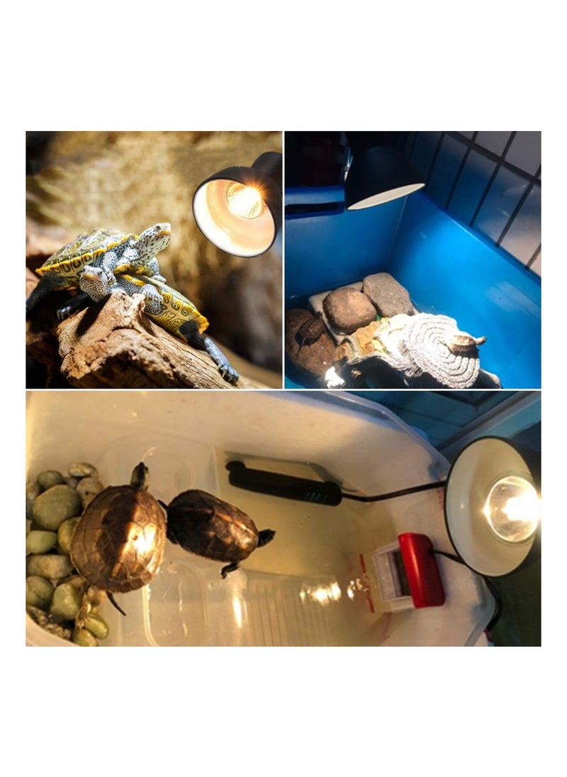 SYOSI - Tortoise Heat Lamp Reptile Lamp Basking Light with Holder Heat Spotlight Reptile Light 360°Rotatable Clip on Lamp for Aquarium Reptile Lizards Turtle - Image 1