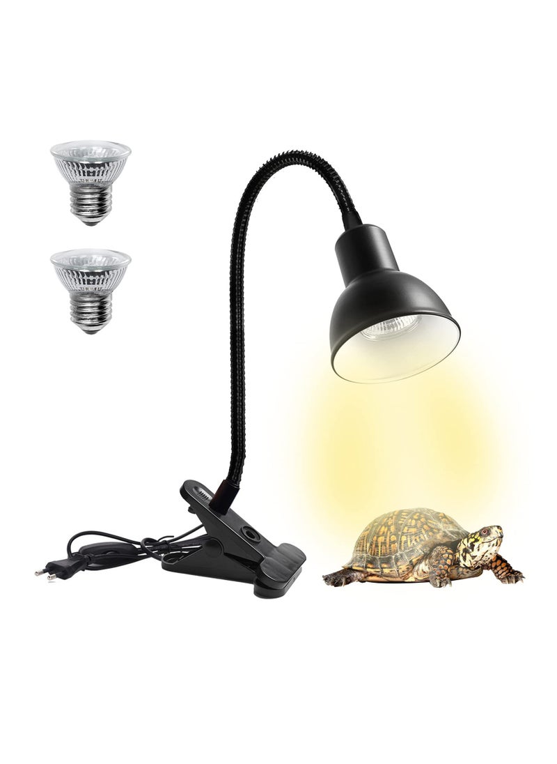 SYOSI - Tortoise Heat Lamp Reptile Lamp Basking Light with Holder Heat Spotlight Reptile Light 360°Rotatable Clip on Lamp for Aquarium Reptile Lizards Turtle - Image 1